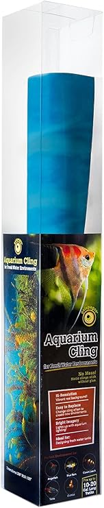 Galapagos (05411) Aquarium Aquatic Plants Background Clings, 10.125" x 30" | High-Resolution, For 1030 Gallon Aquariums & Terrariums, Fish Tank Background