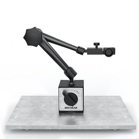 HDLNKAK Magnetic Base Stand 176 lbs Max Pull for Dial Indicator (Black)