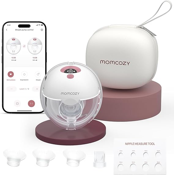 Momcozy M5 Smart Wearable Breast Pump, Hands-Free Electric Pump