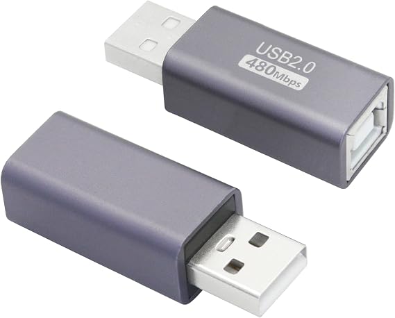 USB 2.0 B Type Connector Adapter, Expansion Adapter Plug, 480 Mbps Data