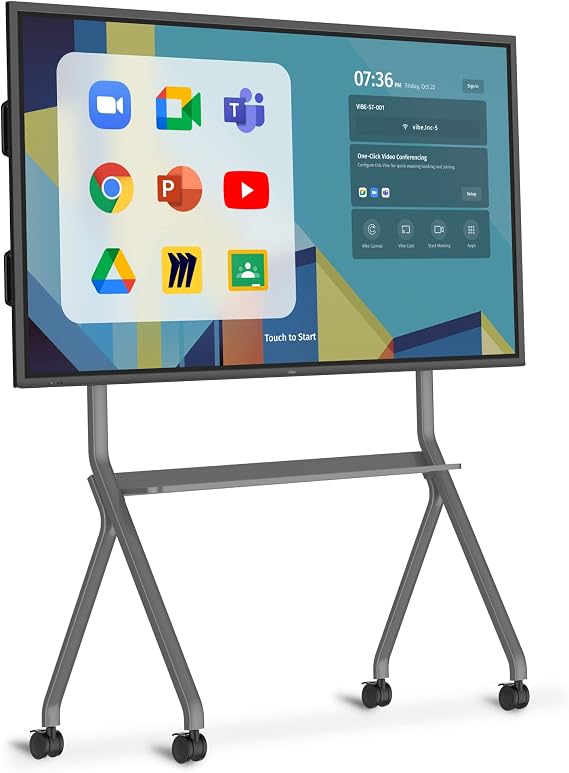 Vibe 75'' 4K UHD Smart Digital Whiteboard Pro, Interactive Chromium OS Touch Screen Computer for Classrooms and Business, Open App Ecosystem for Collaboration (Includes Wall Mount + Remote Control)