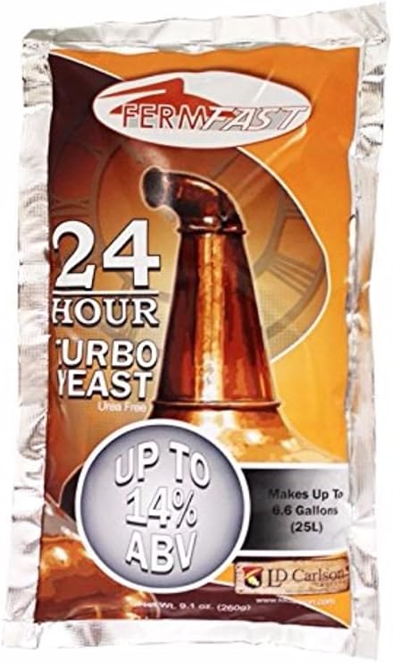 24 HOUR TURBO YEAST FERMFAST 260g PACKET of Distillers Yeast