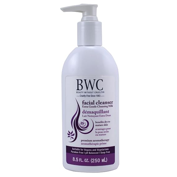Beauty without Cruelty Facial Cleansing Milk, Extra Gentle, 8.5-Ounce