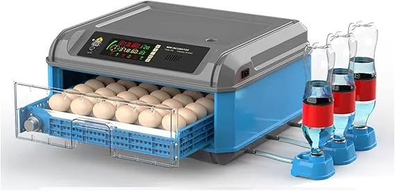Egg Incubator, Poultry Hatcher Machine 24/36 Egg Incubator Fully Automatic Digital Incubator Household Brooder Farm Chicken Bird Incubator Eggs Incubadora De Huevos for Hatching Chicken Duck Goose (Co