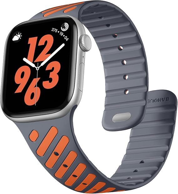 Bandletic Magnetic Silicone Watchband Compatible with Apple Watch for Men