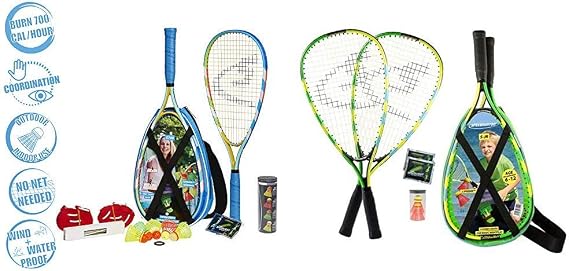 Speedminton® S700 Set Original Speed Badminton / Crossminton Allround Set Includes 5 Speeder® Playing Area Case