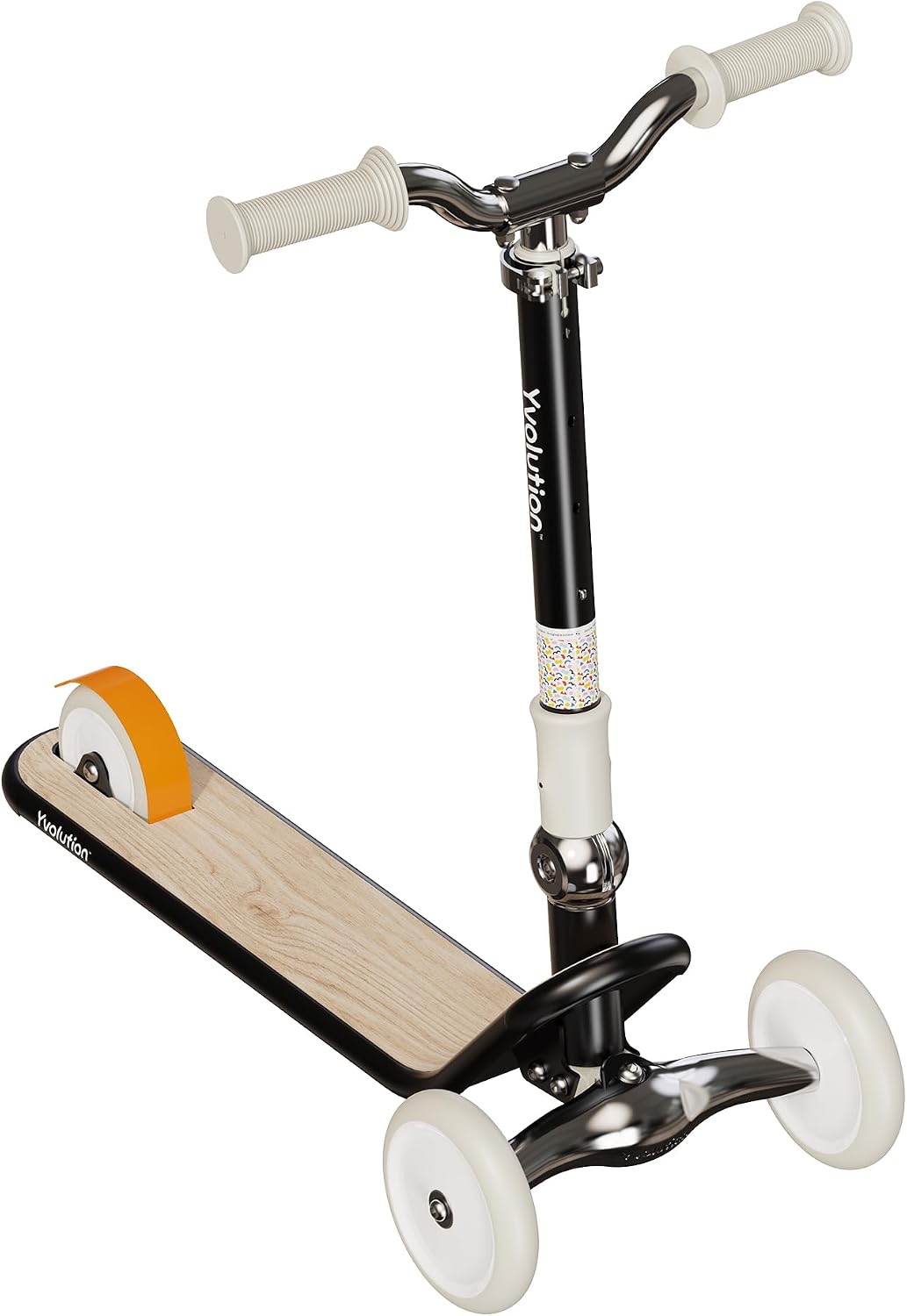 Yvolution Yイヴォリューション Y Glider クラシック 3輪キックスクーター 子供用 – 傾きのあるステアリング、調節可能なハンドルバー、折りたたみ式デザイン – 対象年齢3~8歳、最大重量110ポンド