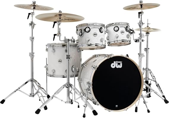 DW Collector's Series 4-piece Shell Pack - White Crystal FinishPly