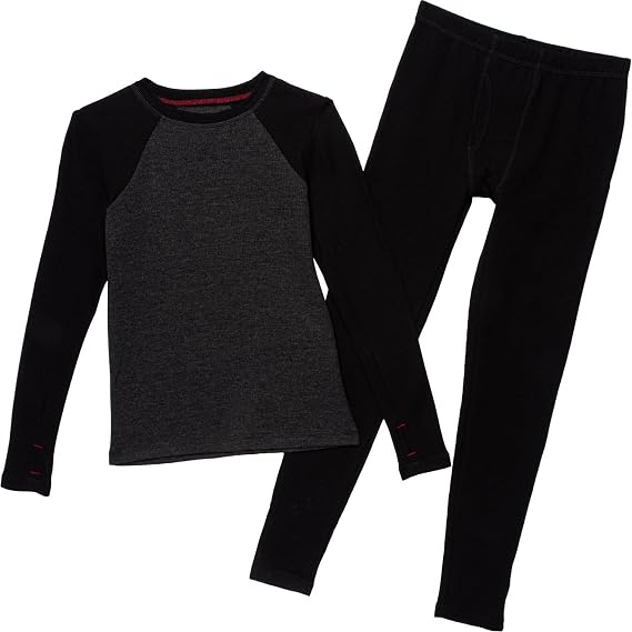 Boys Comfortech Stretch Poly 2 pc. Long Sleeve Crew & Pant Set