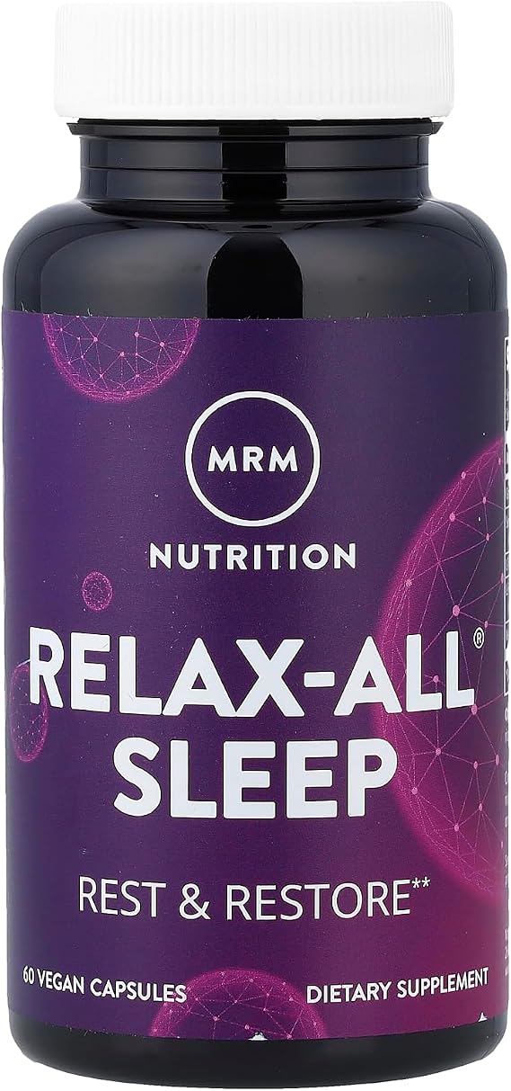 MRM Relax-All Sleep Dietary Supplement - for Women & Men - 30 Servings | Natural Sleep Support with Melatonin & Ashwagandha, Supports Rejuvenating Rest, Vegan, Gluten-Free