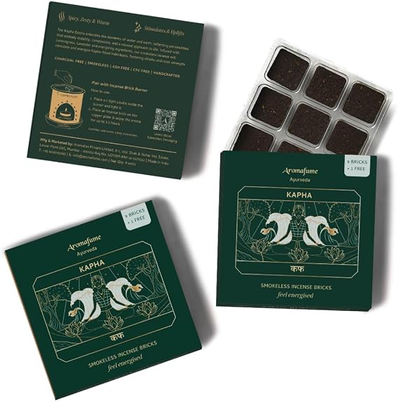Lemongrass & Lavender Ayurveda Smokeless Incense Bricks by Aromafume