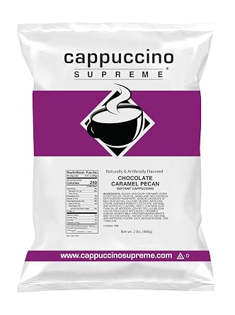 Cappuccino Supreme 2 lb bag Chocolate Caramel Pecan Instant Cappuccino Mix