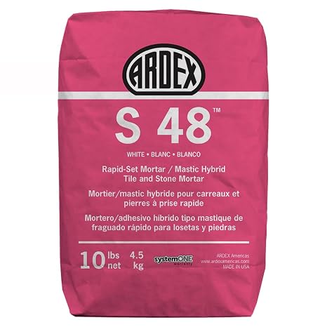 Ardex S 48 Polymer-Modified Rapid-Set Mortar/Mastic Hybrid 10 lb White