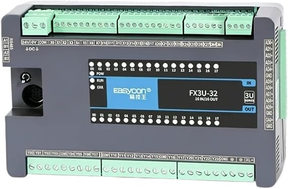 FX3U-32MR/MT/MRT 8-Channel High Speed Counter 10AI 2AO DI16 DO16 Programmable Logic Controller