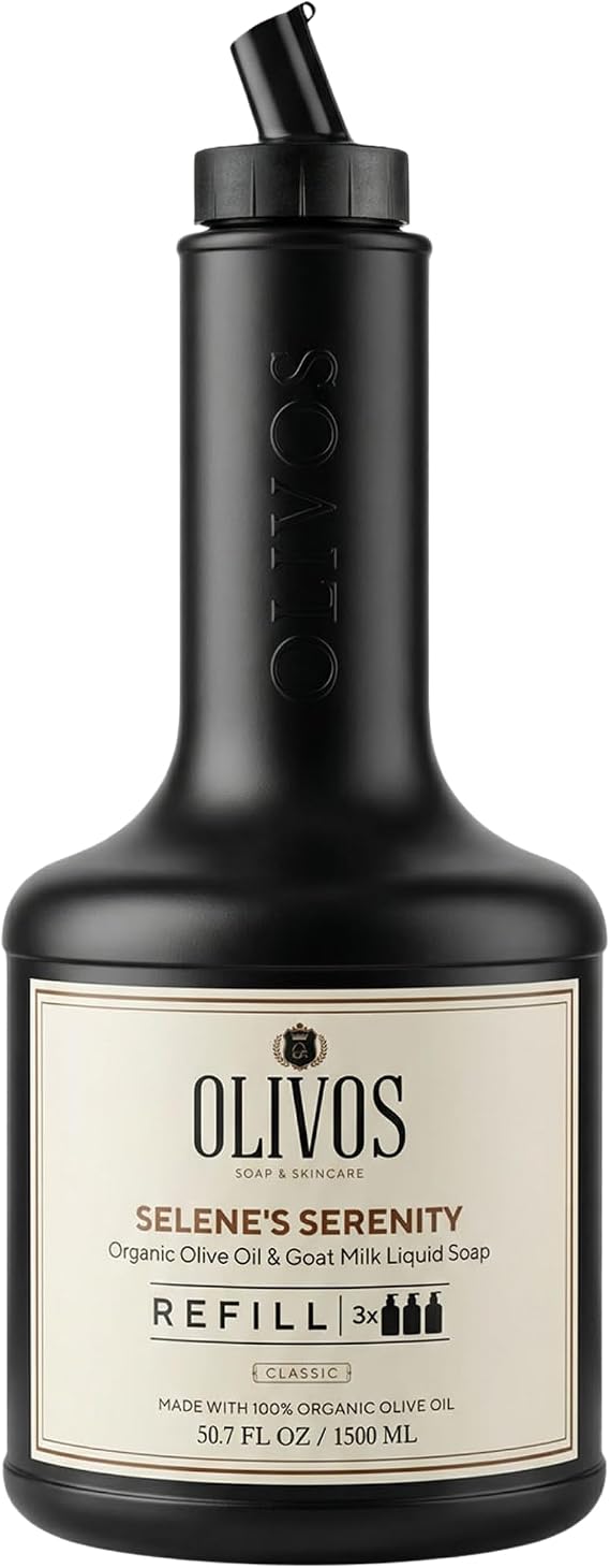 Olivos Zephyr Breeze Hamam Kokulu Zeytinyağlı Sıvı Sabun Refill 1500 ML (3x500 ML) – Nemlendirici, Uzun Süreli Kullanım, Ekonomik Aile Boyu (Keçi Sütlü)