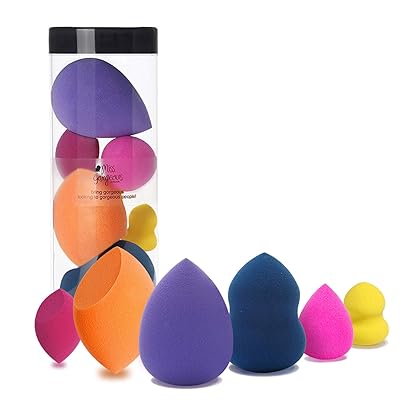 Miss Gorgeous London Makeup Sponge Set Blender Beauty Foundation Blending Sponge - Multi-colored 6 Pieces