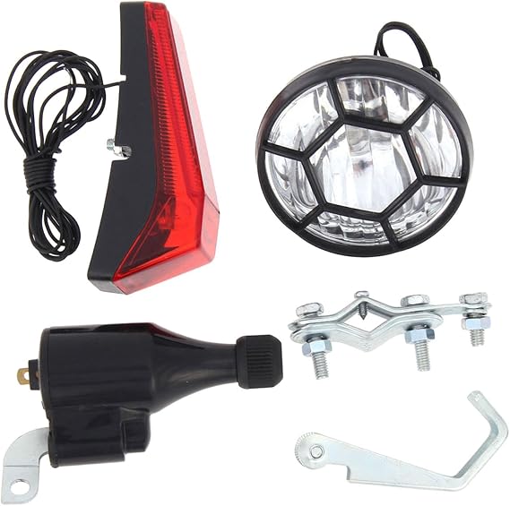 Bicycle Light Set with Dynamo Generator for Easy Setup and Use, Style B