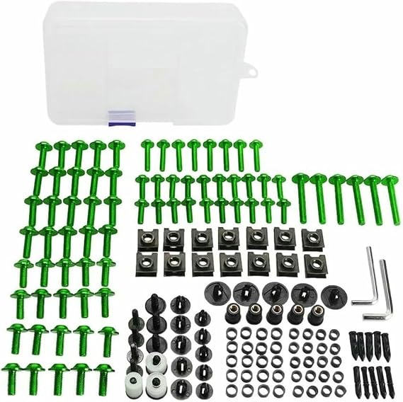 Motorcycle Bolts Kit Complete Full Fairing Bolts Kit, for Rs 125 Sr 50 Rsv4 Shiver DORSODURO 750 1200 Pegaso 650 RSV Mille R Fairing Screws Nuts Steel 177PCS