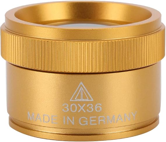 Jewelers Loupe, Handheld 30X Pocket Jewelry Identification Magnifier Loupe Magnifier Jewelry Magnifying Glass Loop Magnifier for Gems Diamonds Plants Stamps Antiques and More