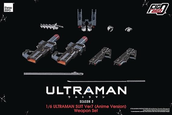 ThreeZero Ultraman Suit Ver7 (Anime Version) FigZero 1:6 Scale Weapon Set, Multicolor