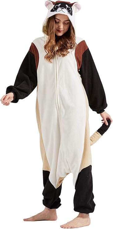 DarkCom Adult Ferret Onesie Women Men Pajamas Cosplay Halloween Costume
