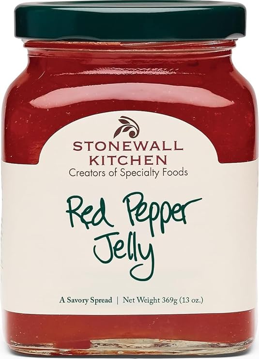 Stonewall Kitchen Red Pepper Jelly for Cream Cheese, Savory Spread, 13 oz.