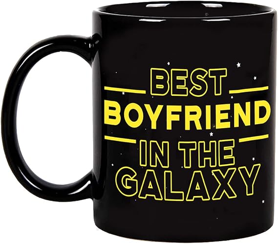 Fatbaby Best Boyfriend in the Galaxy Coffee Mug - Funny Valentine's Day Gift, 11 oz