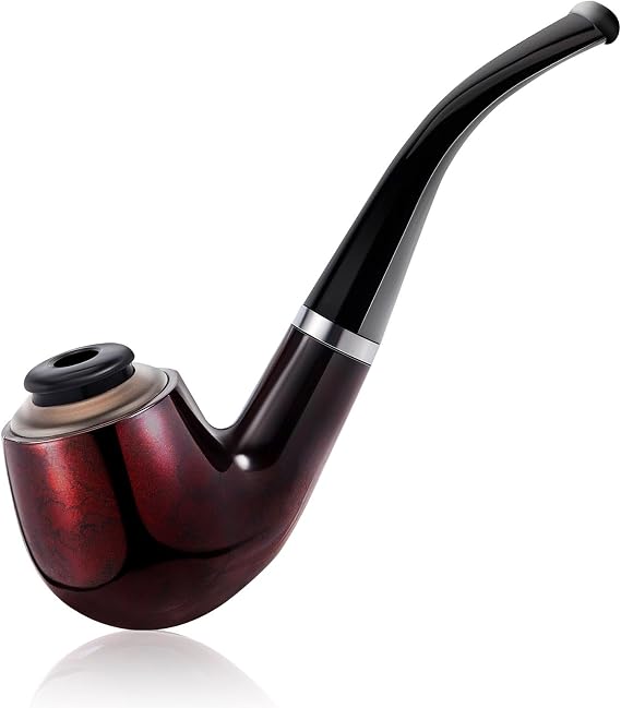 Threlaco Detective Fake Pipe Costume Accessory Pipe Prop Toys for Halloween Stage Performance Dress Up
