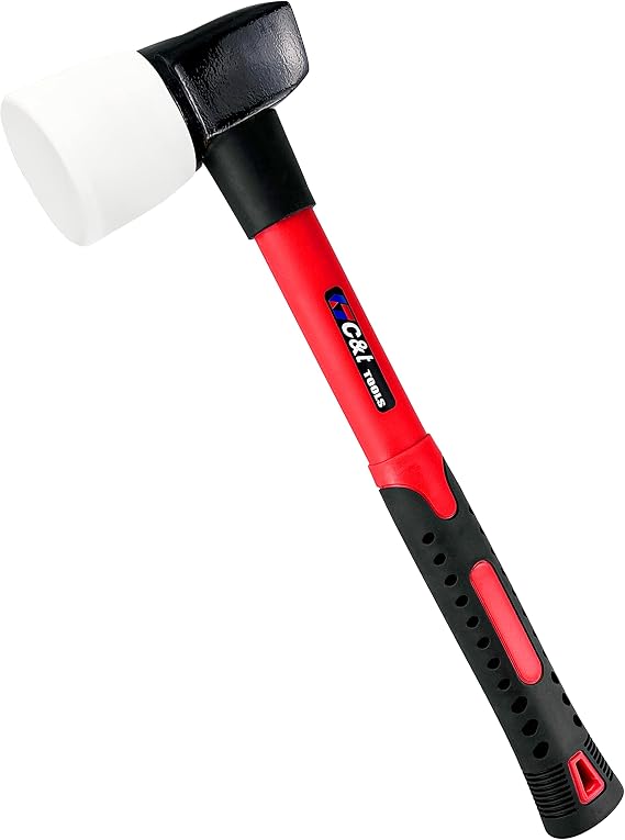 C&T White Rubber Flooring Mallet with 1 Replaceable Head