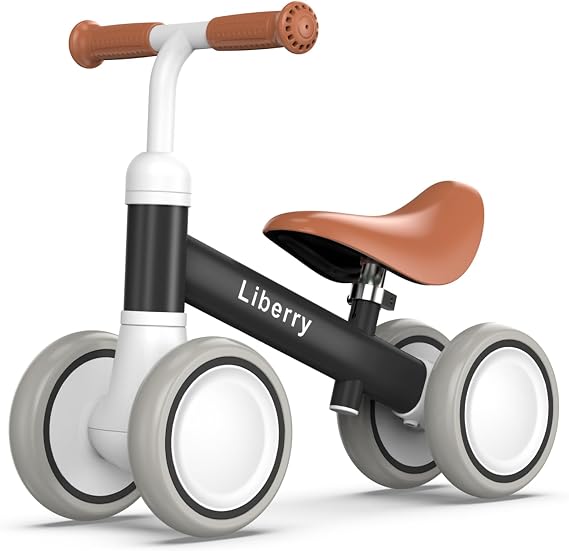 Liberry Baby Balance Bike Ride Toy for 1 2 Years Old Adjustable Seat, Black