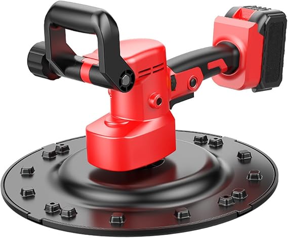 Wall Smoothing Polishing Machine, Handheld Cement Wall Smoothing Machine with 6 Speed Regulation, Wiper Masons Plastering Bucket Trowel Tools, Include Lithium Battery