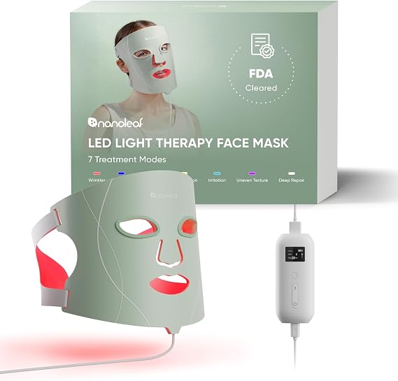 Nanoleaf LED Face Mask 432 LEDs, Red Light Therapy Mask with 7 Modes