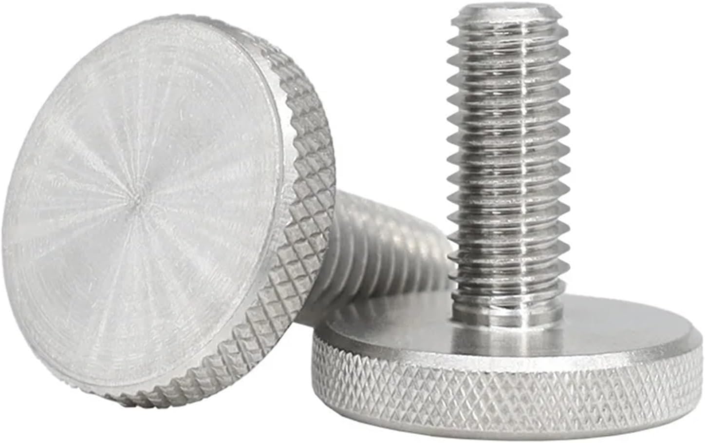 Tırtıklı El Vidaları, Knurled Thumb Screws 304 Stainless Steel Flat Round Head M2-M10 4-60mm Multiple Sizes20mm,M8-1pcs
