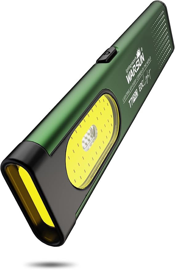 WARSUN T7 PRO Slim Rechargeable EDC Flashlight, Pocket Light