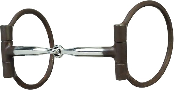 Weaver Leather All Purpose Offset Dee Bit with 5" Sweet Iron Snaffle Mouth with Copper Inlay