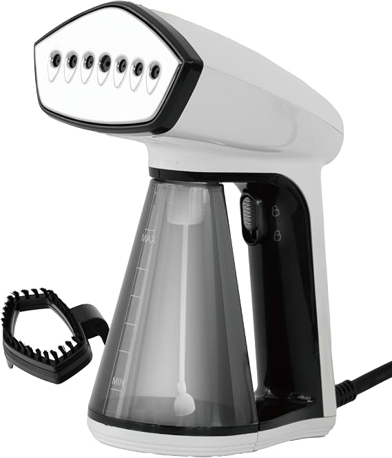 Osner Handheld Garment Steamer for clothes, 1450W Quick Heat Auto-trigger, Compact Travel Steamer, Clothes Steamer, Fabric Wrinkle Remover with Lint Brush Steam Nozzle (8.2 ft cord, White Plus)