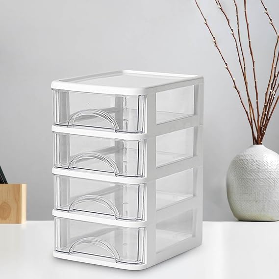 Mini Desk Organizer Desktop Drawer Plastic Drawer Storage Office Supplies