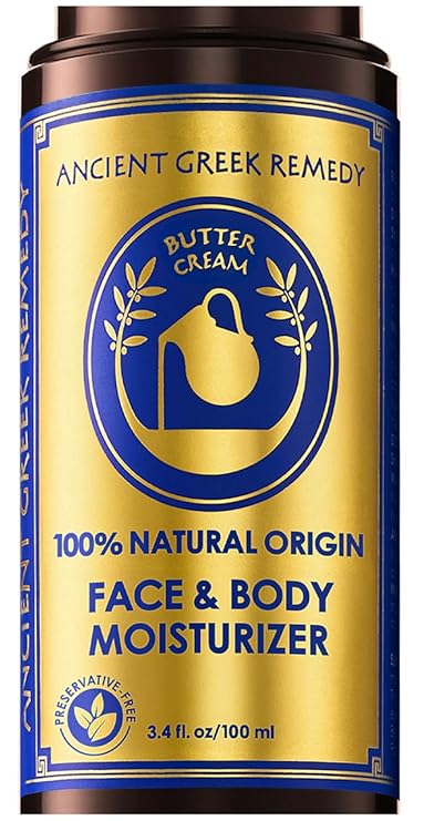 Organic Face Moisturizer for Dry Skin, Hydrating Facial & Body Butter Cream