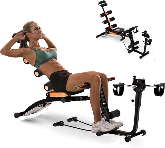 Abdominal Workout Bench for Home Gym - Multi-Functional Adjustable Ab Trainer Machine, Ab Machine for Stomach Workout, Sit Up Exercise Equipment for Full Body Workout, Situp Bench for Abs Crunches Leg Raises