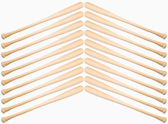 20-Pack of Craft Quality Wooden Blem Baseball Bat