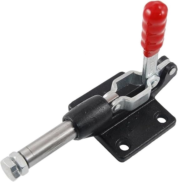 Quick Release Clamp, GH-305-C Push Pull for toggle Clamp 227kg Holding Force Iron for Machine Welding Fabrication Red Black