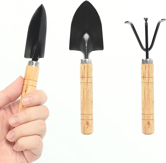 Garden Tool Set: 3 Small Garden Tools, Garden Shovel Hand Shovel, Shovel, Trowel and rake. Garden Shovel Hand Shovel, Sorting and Transplantation