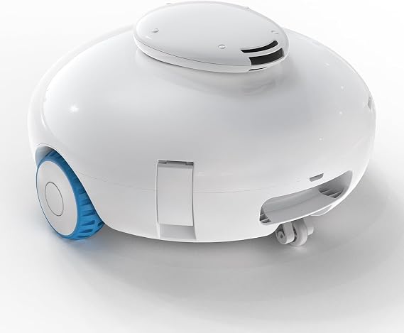 Cordless Robotic Pool Cleaner, 90 Min Pool Vacuum with Self-Parking, Brushless Motor, Lightweight Design, Ideal for Above Ground Flat Pools up to 860 Sq.Ft, White