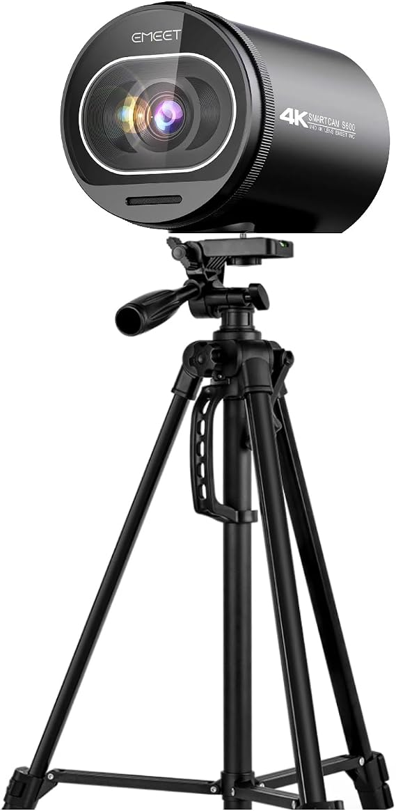 EMEET S600 4K Webcam for Streaming Floor Tripod Stand