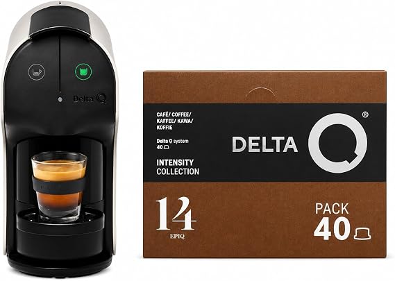 Delta Q Quick White Coffee Espresso Machine with 40 epiQ Capsules