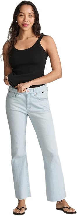 Mavi Women's Vicky Mid Rise Bootcut Jeans, Ink Feather Luxe