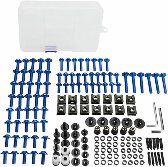 177PCS Bolts Kit Motorcycle Complete for Yamaha YZ 80 85 125 250F 450F 250X 250FX 450FX Full Fairing Bolts Kit Fairing CIips Nuts Screws Steel