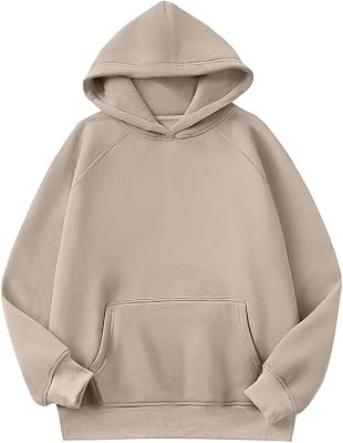 Caracilia Womens Oversized Hooded Pullover Sweatshirt with Pocket
