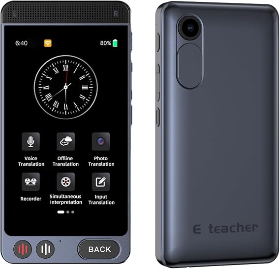 Language Translator Device, 142 Languages, with 2000mA Battery | 19 Languages Offline Translation, Two Way Real-Time Voice Translation, photo translation, recording translation