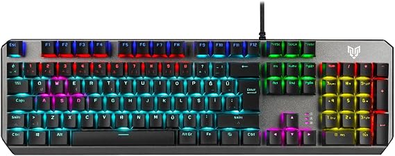 Blueforce Shooter Rainbow Mekanik Gaming Oyuncu Klavyesi Red Switch Q Türkçe